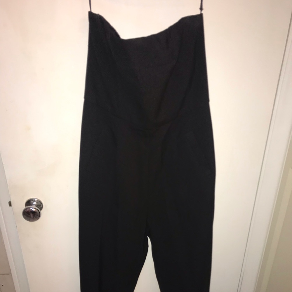 Missguided full length black jumpsuit